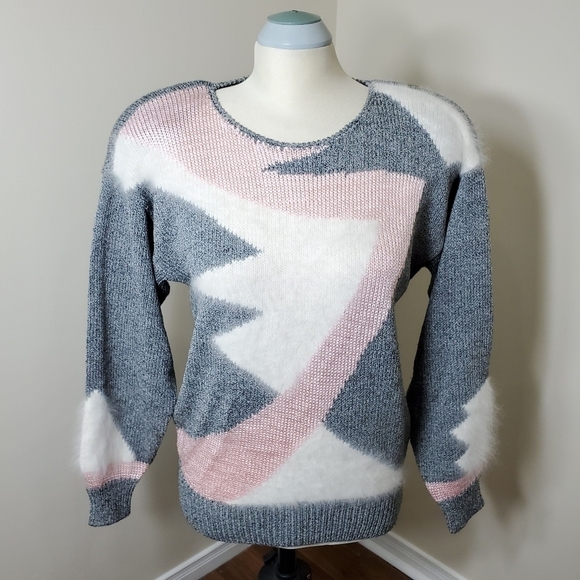 Franco Valeri Vintage 80s Knit Sweater Size M - Picture 4 of 8